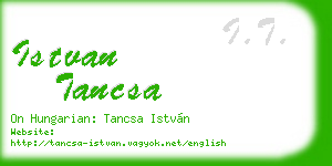 istvan tancsa business card