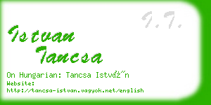 istvan tancsa business card